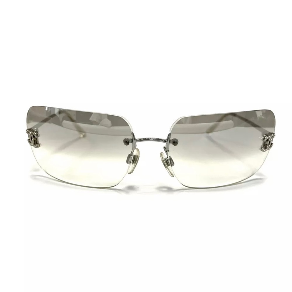 Still for sale - CHANEL Sunglasses Rhinestone Logo Y2K Style
